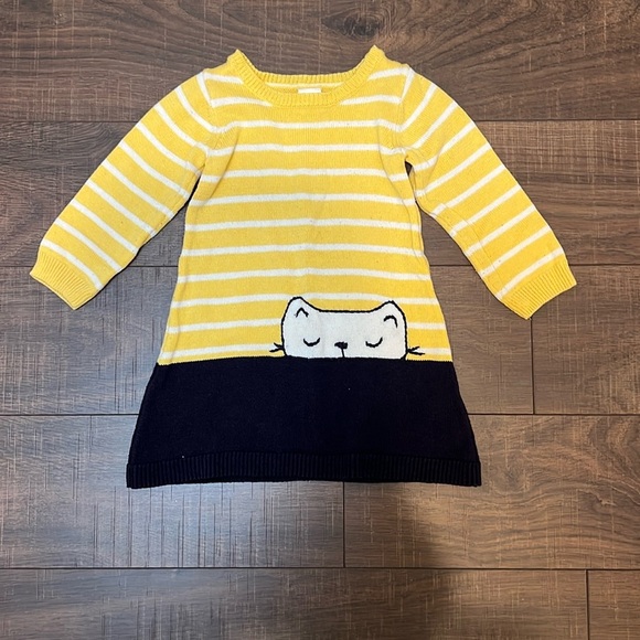 Gymboree knitted cotton sweater cat dress size:18m-24m - Picture 1 of 6